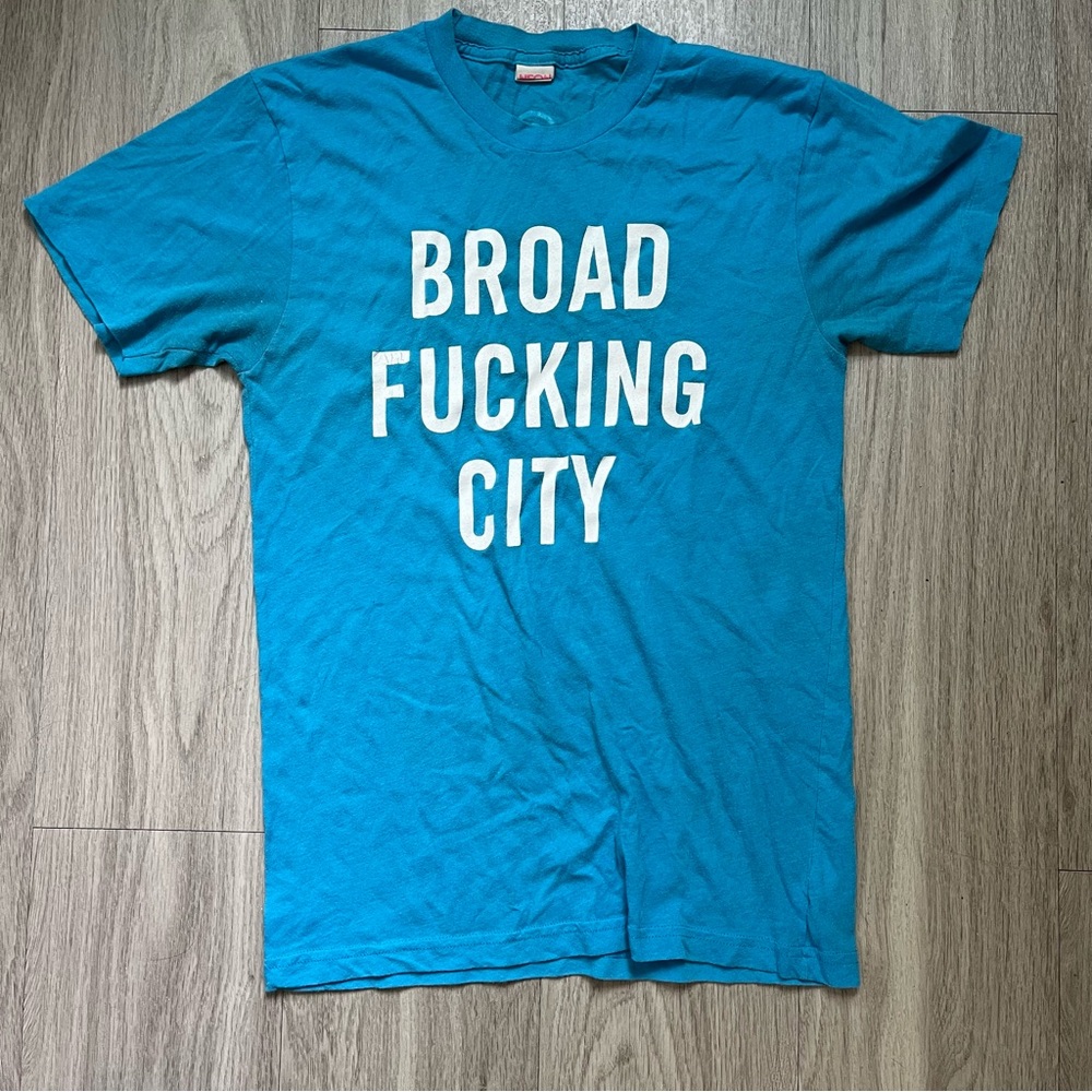 American Apparel Broad F-ing City Blue Tee